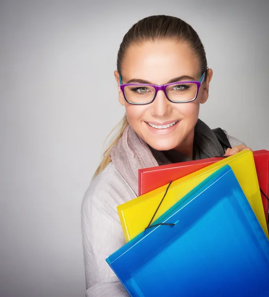 Schöne intelligente Studentin — Stockfoto