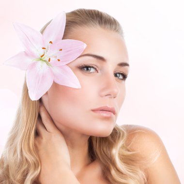 spa, güzel bir kadın