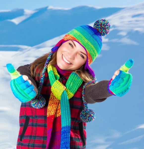 Desfrutar de férias de inverno — Fotografia de Stock