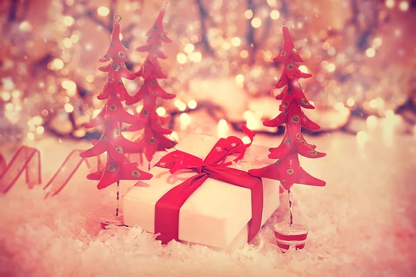 美しいビンテージのクリスマス ギフト — ストック写真