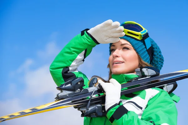 Skiër instructeur portret — Stockfoto