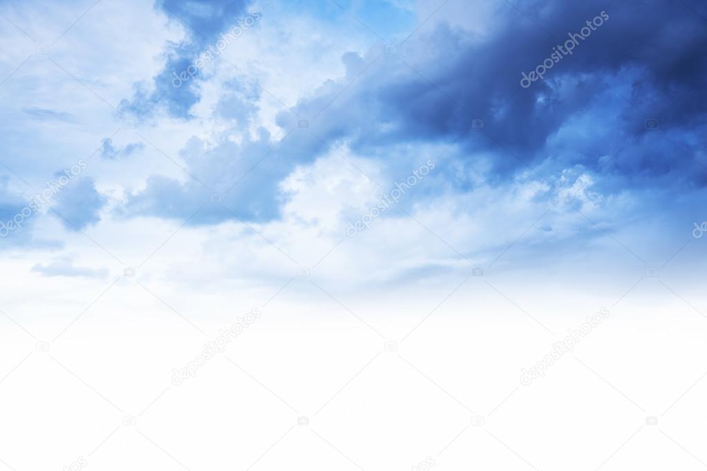 Blue sky background border