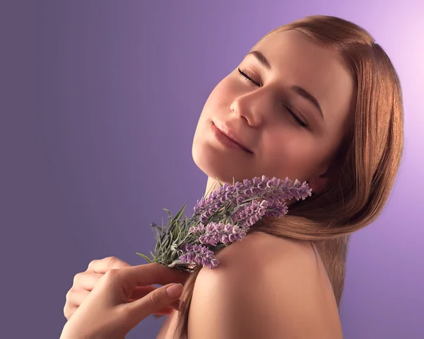 Retrato de mulher no spa — Fotografia de Stock