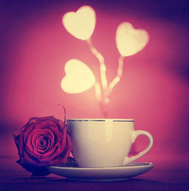 Sevgililer günü için vintage kartı