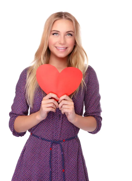 Happy girl on Valentine day — Stock Photo, Image