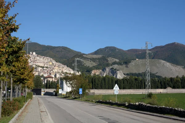 Italia Paisaje Urbano Padula Sur Italia Octubre 2020 — Foto de Stock