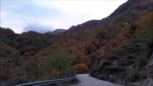 Italy Autumn Mountain Landscape Campania Southern Italy October 2020 — Stock Video