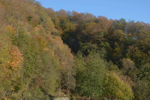 Włochy Jesienny Krajobraz Górski Kampanii Południowe Włochy Listopada 2020 — Zdjęcie stockowe