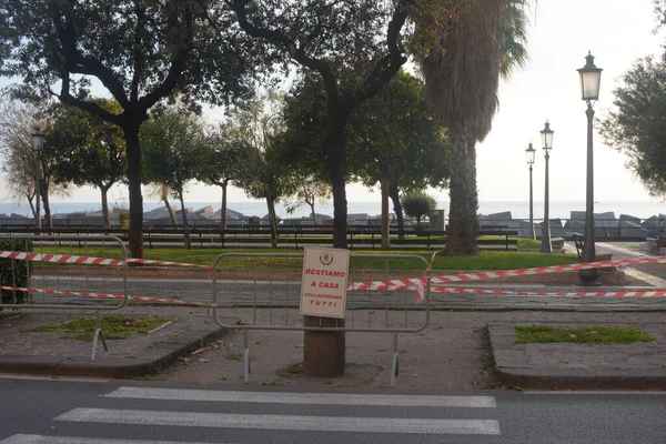 Italien Blick Auf Die Strandpromenade Von Salerno Region Kampanien Der — Stockfoto