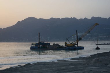 İtalya: Sahil uzantısı Salerno 'da, 5 Şubat 2021.