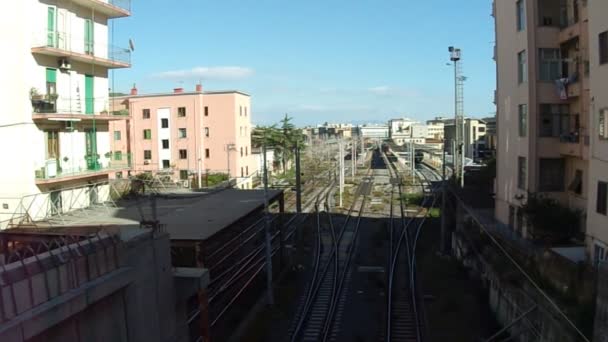 Italia Näkymä Salernon Kaupunkimaisemaan Huhtikuu 232021 — kuvapankkivideo