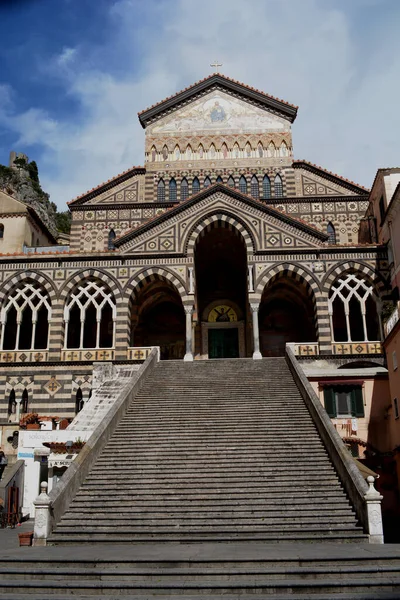 Itálie Pohled Katedrálu Amalfi Května 2021 — Stock fotografie