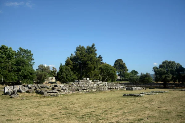 Talya Paestum Arkeolojik Alanı Harabeleri Haziran 2021 — Stok fotoğraf