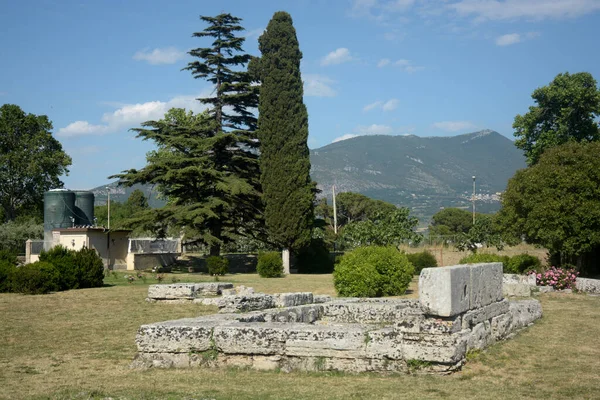 Italy View Archaeological Site Ruins Paestum June 2021 — Stock Photo, Image