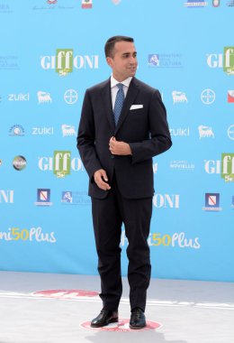 Giffoni Valle Piana, İtalya - 25 Temmuz 2021: Luigi Di Maio Giffoni Film Festivali 50 Plus - 25 Temmuz 2021 tarihinde Giffoni Valle Piana, İtalya.