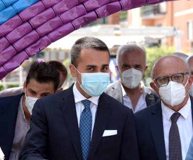 Giffoni Valle Piana, İtalya - 25 Temmuz 2021: Luigi Di Maio Giffoni Film Festivali 50 Plus - 25 Temmuz 2021 tarihinde Giffoni Valle Piana, İtalya.