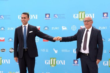 Giffoni Valle Piana, İtalya - 25 Temmuz 2021: Luigi Di Maio Giffoni Film Festivali 50 Plus - 25 Temmuz 2021 tarihinde Giffoni Valle Piana, İtalya.