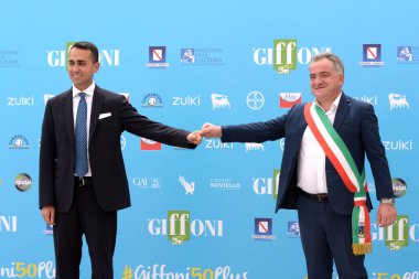 Giffoni Valle Piana, İtalya - 25 Temmuz 2021: Luigi Di Maio Giffoni Film Festivali 50 Plus - 25 Temmuz 2021 tarihinde Giffoni Valle Piana, İtalya.