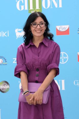 Giffoni Valle Piana, İtalya - 28 Temmuz 2021: Giffoni Film Festivali 50 Plus 'ta Fabiana Dadone - 28 Temmuz 2021 Giffoni Valle Piana, İtalya.
