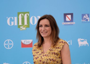 Giffoni Valle Piana, İtalya - 31 Temmuz 2021: Lucia Borgonzoni Giffoni Film Festivali 50 Plus - 31 Temmuz 2021 tarihinde Giffoni Valle Piana, İtalya.
