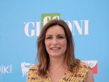 Giffoni Valle Piana, İtalya - 31 Temmuz 2021: Lucia Borgonzoni Giffoni Film Festivali 50 Plus - 31 Temmuz 2021 tarihinde Giffoni Valle Piana, İtalya.