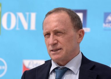 Giffoni Valle Piana, İtalya - 23 Temmuz 2021: Giffoni Film Festivali 50 Plus Fulvio Bonavitacola - 23 Temmuz 2021 Giffoni Valle Piana, İtalya.