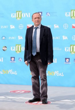 Giffoni Valle Piana, İtalya - 23 Temmuz 2021: Giffoni Film Festivali 50 Plus Fulvio Bonavitacola - 23 Temmuz 2021 Giffoni Valle Piana, İtalya.