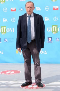 Giffoni Valle Piana, İtalya - 23 Temmuz 2021: Giffoni Film Festivali 50 Plus Fulvio Bonavitacola - 23 Temmuz 2021 Giffoni Valle Piana, İtalya.