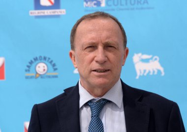 Giffoni Valle Piana, İtalya - 23 Temmuz 2021: Giffoni Film Festivali 50 Plus Fulvio Bonavitacola - 23 Temmuz 2021 Giffoni Valle Piana, İtalya.