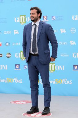 Giffoni Valle Piana, İtalya - 27 Temmuz 2021: Carlo Sibilia Giffoni Film Festivali 50 Plus - 27 Temmuz 2021 Giffoni Valle Piana, İtalya.