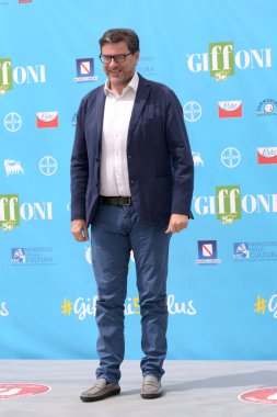 Giffoni Valle Piana, İtalya - 30 Temmuz 2021: Giancarlo Giorgetti Giffoni Film Festivali 50 Plus - 30 Temmuz 2021 Giffoni Valle Piana, İtalya.