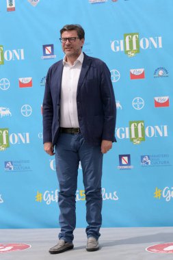 Giffoni Valle Piana, İtalya - 30 Temmuz 2021: Giancarlo Giorgetti Giffoni Film Festivali 50 Plus - 30 Temmuz 2021 Giffoni Valle Piana, İtalya.