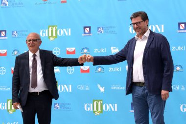 Giffoni Valle Piana, İtalya - 30 Temmuz 2021: Giancarlo Giorgetti Giffoni Film Festivali 50 Plus - 30 Temmuz 2021 Giffoni Valle Piana, İtalya.
