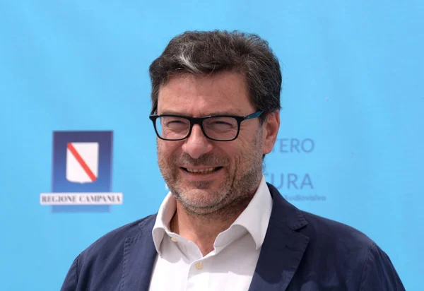 Giffoni Valle Piana Włochy Lipca 2021 Giancarlo Giorgetti Giffoni Film — Zdjęcie stockowe