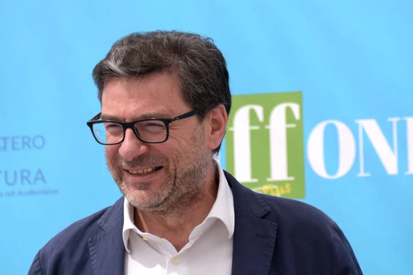 Giffoni Valle Piana Italy July 2021 Giancarlo Giorgetti Giffoni Film — 스톡 사진