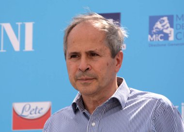 Giffoni Valle Piana,Italy - July 24, 2021: Andrea Crisanti at Giffoni Film Festival 50 Plus - on July 24, 2021 in Giffoni Valle Piana, Italy.