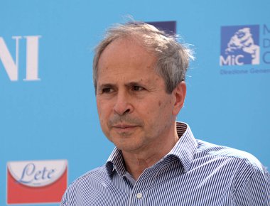 Giffoni Valle Piana,Italy - July 24, 2021: Andrea Crisanti at Giffoni Film Festival 50 Plus - on July 24, 2021 in Giffoni Valle Piana, Italy.