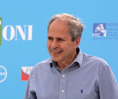 Giffoni Valle Piana,Italy - July 24, 2021: Andrea Crisanti at Giffoni Film Festival 50 Plus - on July 24, 2021 in Giffoni Valle Piana, Italy.