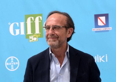 Giffoni Valle Piana, İtalya - 29 Temmuz 2021: Riccardo Nencini Giffoni Film Festivali 50 Plus - 29 Temmuz 2021 Giffoni Valle Piana, İtalya.