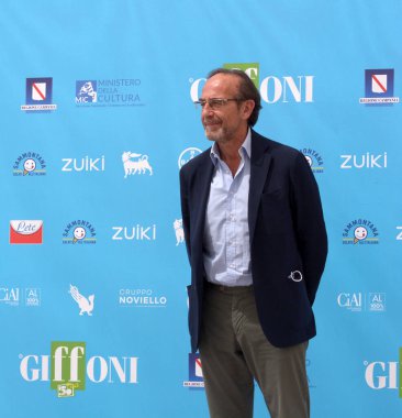 Giffoni Valle Piana, İtalya - 29 Temmuz 2021: Riccardo Nencini Giffoni Film Festivali 50 Plus - 29 Temmuz 2021 Giffoni Valle Piana, İtalya.