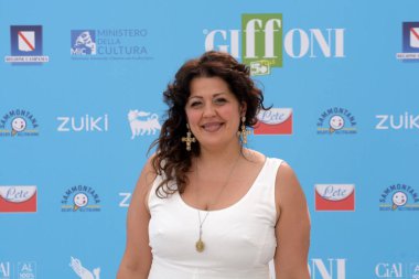 Giffoni Valle Piana, İtalya - 27 Temmuz 2021: Anna Bilotti Giffoni Film Festivali 50 Plus - 27 Temmuz 2021 Giffoni Valle Piana, İtalya.