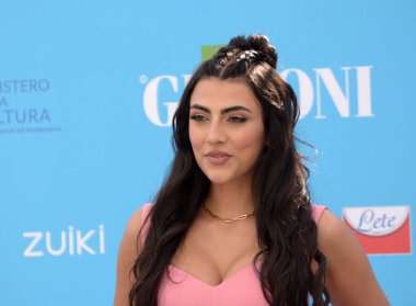 Giffoni Valle Piana, İtalya - 23 Temmuz 2021: Giulia Salemi Giffoni Film Festivali 50 Plus - 23 Temmuz 2021 Giffoni Valle Piana, İtalya.