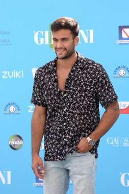 Giffoni Valle Piana, İtalya - 23 Temmuz 2021: Giffoni Film Festivali 50 Plus 'ta Pierpaolo Pretelli - 23 Temmuz 2021 Giffoni Valle Piana, İtalya.