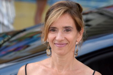 Giffoni Valle Piana, İtalya - 23 Temmuz 2021: Teresa Saponangelo Giffoni Film Festivali 50 Plus - 23 Temmuz 2021 Giffoni Valle Piana, İtalya.