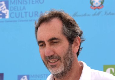 Giffoni Valle Piana, İtalya - 22 Temmuz 2021: Paolo Calabresi Giffoni Film Festivali 50 Plus - 22 Temmuz 2021 tarihinde Giffoni Valle Piana, İtalya.