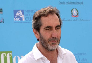 Giffoni Valle Piana, İtalya - 22 Temmuz 2021: Paolo Calabresi Giffoni Film Festivali 50 Plus - 22 Temmuz 2021 tarihinde Giffoni Valle Piana, İtalya.
