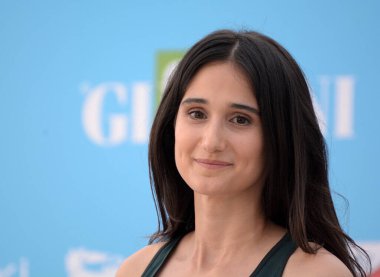 Giffoni Valle Piana, İtalya - 22 Temmuz 2021: Giffoni Film Festivali 50 Plus 'ta Linda Caridi - 22 Temmuz 2021 Giffoni Valle Piana, İtalya.