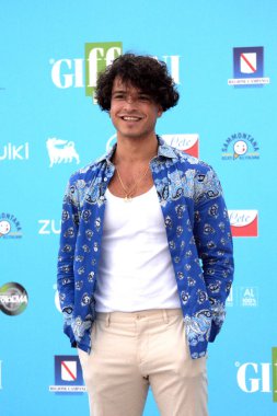 Giffoni Film Festivali 50 Plus 'ta Leo Gassmann 23 Temmuz 2021' de Giffoni Valle Piana, İtalya 'da.