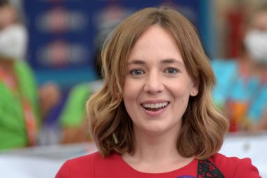 GIFFONI VALLE PIANA - 25 Temmuz 2021: Sara Lazzaro Giffoni Film Festivali 50 Plus - 25 Temmuz 2021 Giffoni Valle Piana, İtalya.