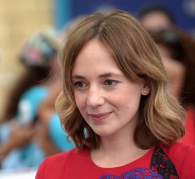 GIFFONI VALLE PIANA - 25 Temmuz 2021: Sara Lazzaro Giffoni Film Festivali 50 Plus - 25 Temmuz 2021 Giffoni Valle Piana, İtalya.